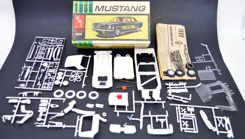 AMT 1966 Ford Mustang Hardtop 2 in 1 Model Kit #2207 1/25 Scale Opened for sale online