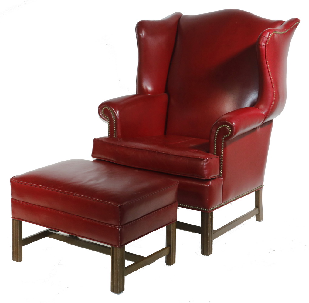 Ethan Allen Leather Wing Back Chair, Ethan Allen Leather Recliner