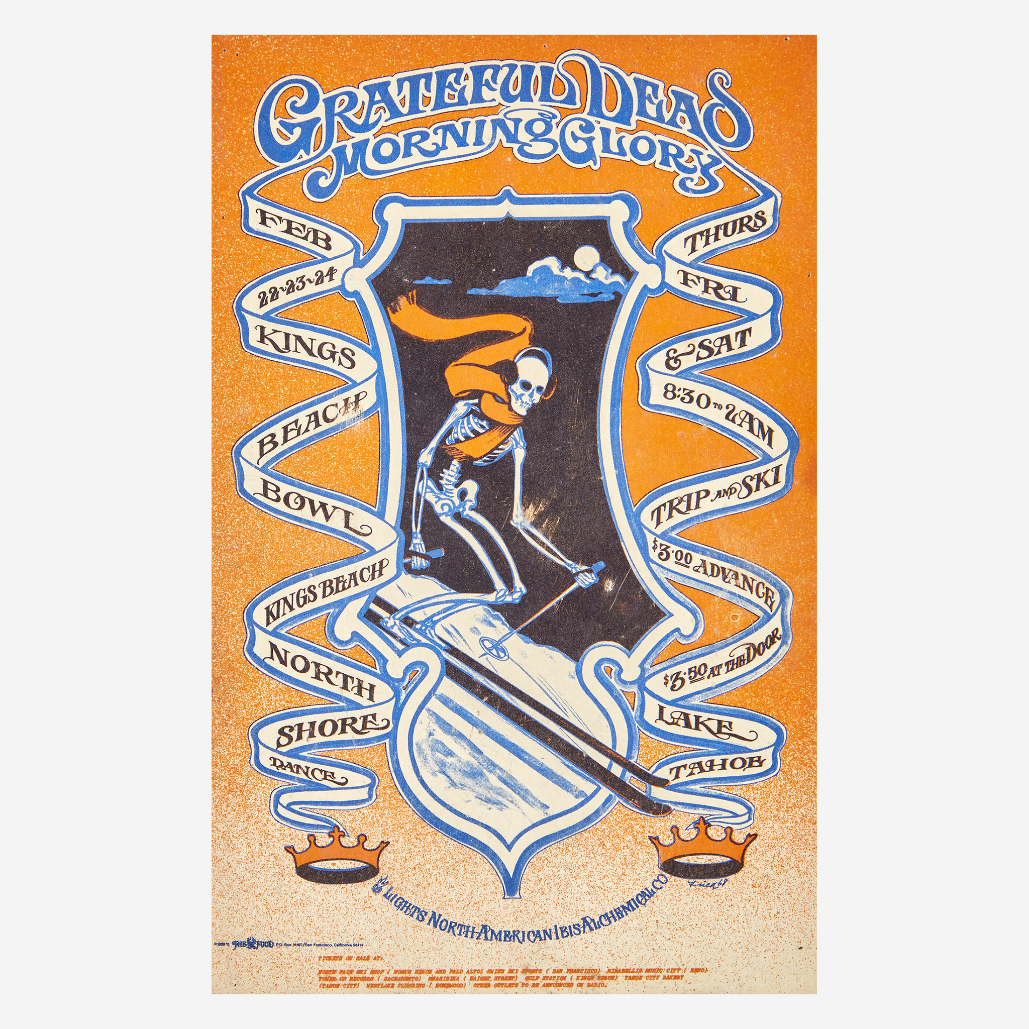 King's Beach Bowl The Grateful Dead 1968 Trip & Ski Concert Poster
