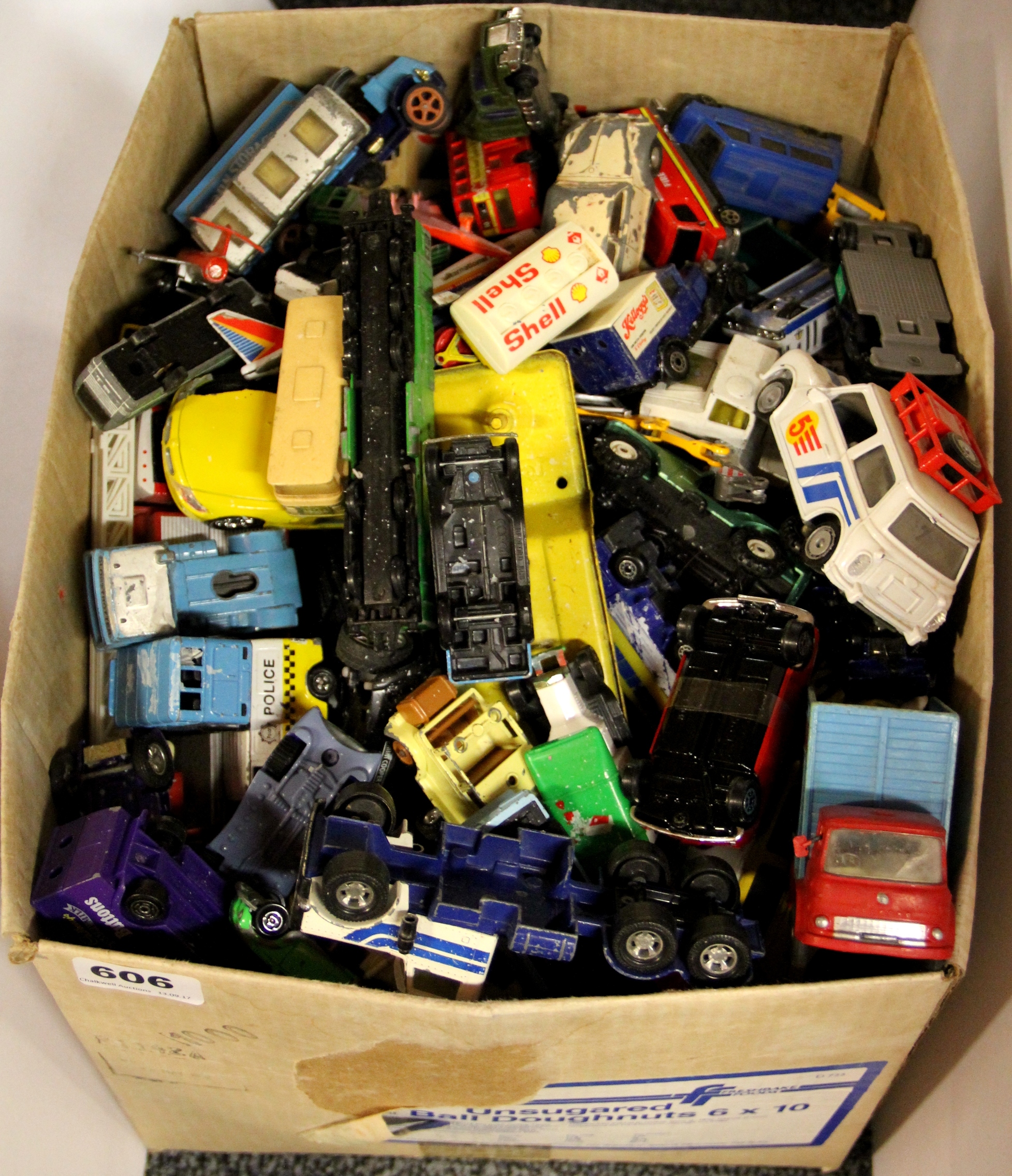 box of toy cars