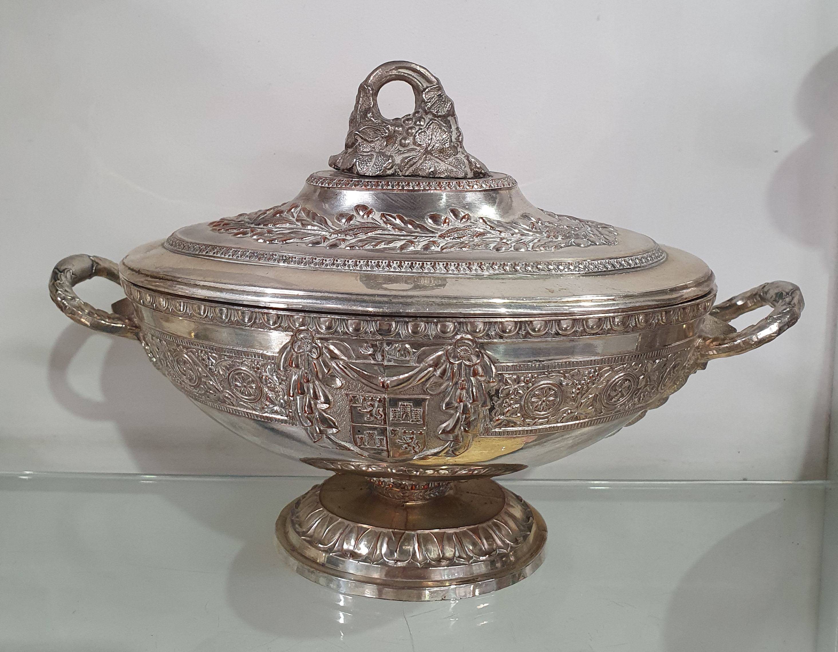 A Vintage Corbell & Co Silverplated Double Handled Tureen
