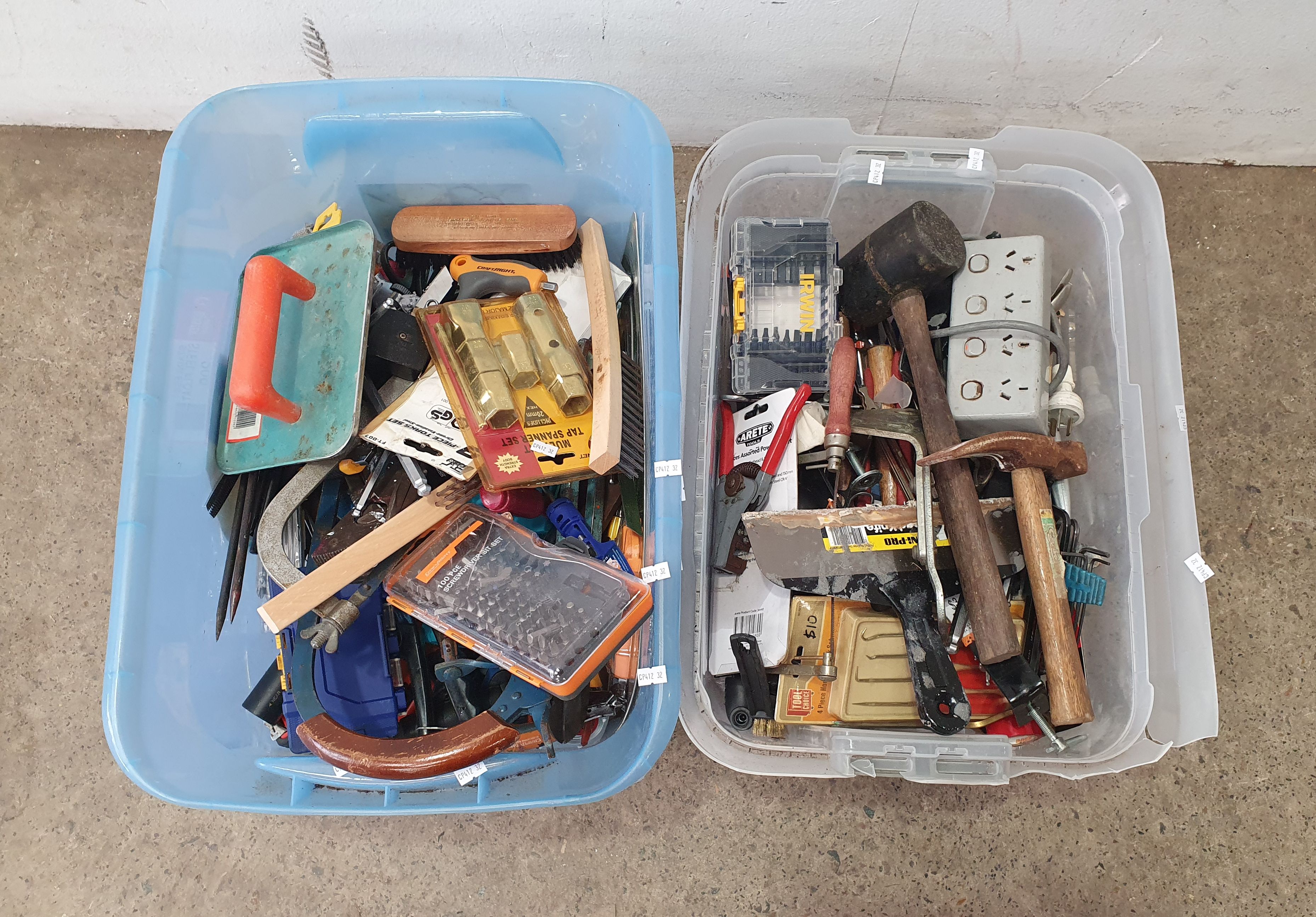 1318 · TWO TUBS OF TOOLS
