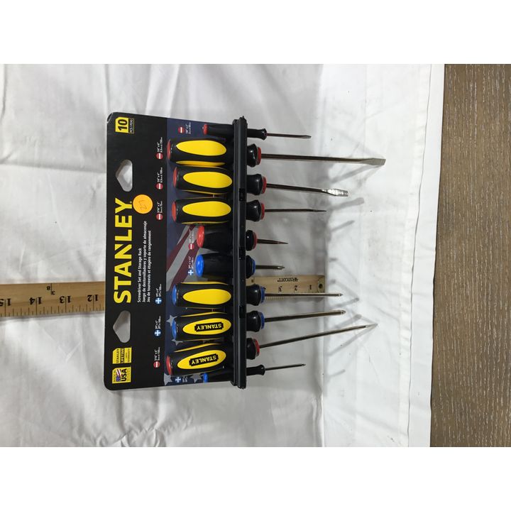 Stanley 10pc Screwdriver Set and Storage Rack