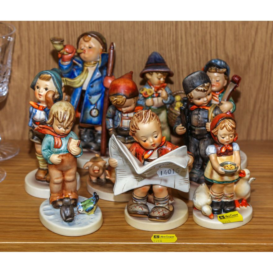 Nine Assorted Hummel Figures