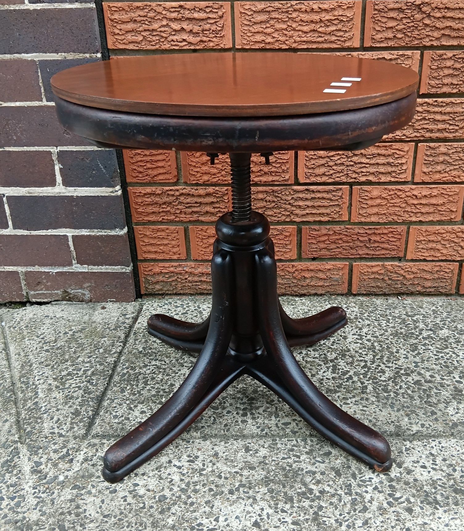 2119 · AN ANTIQUE THONET BENTWOOD ADJUSTABLE TABLE