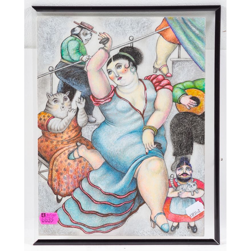 J. Bullock. Surrealist Dance, mixed media