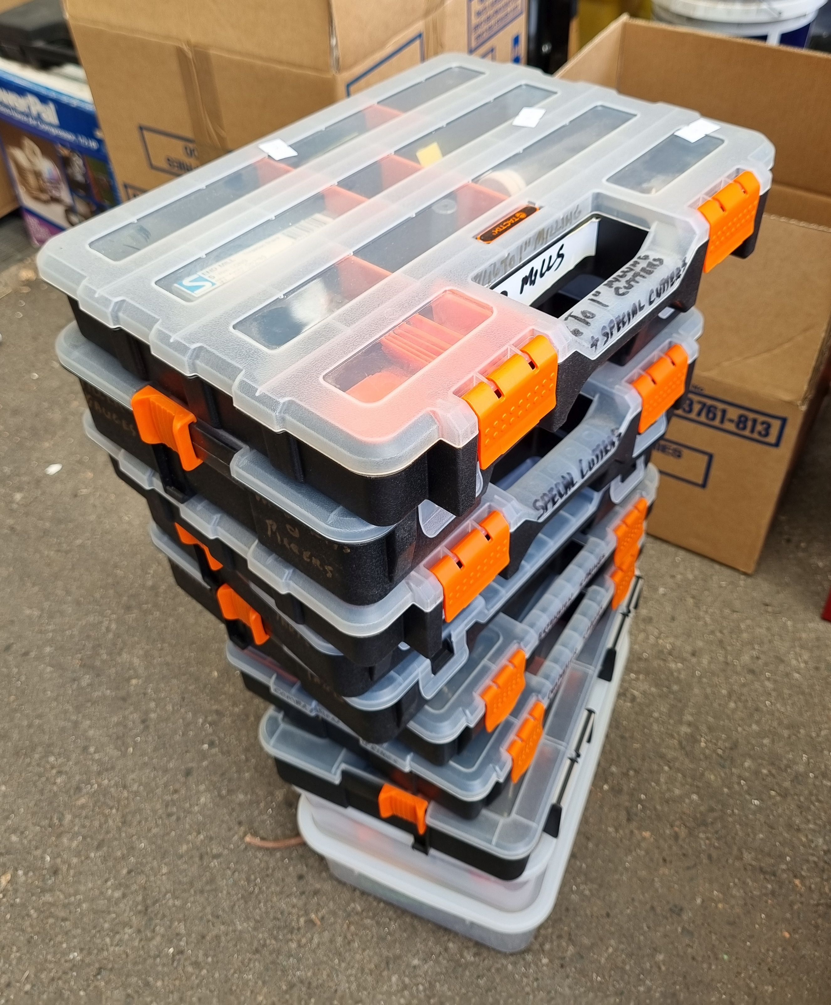Many Boxes Of Tools And Accessories