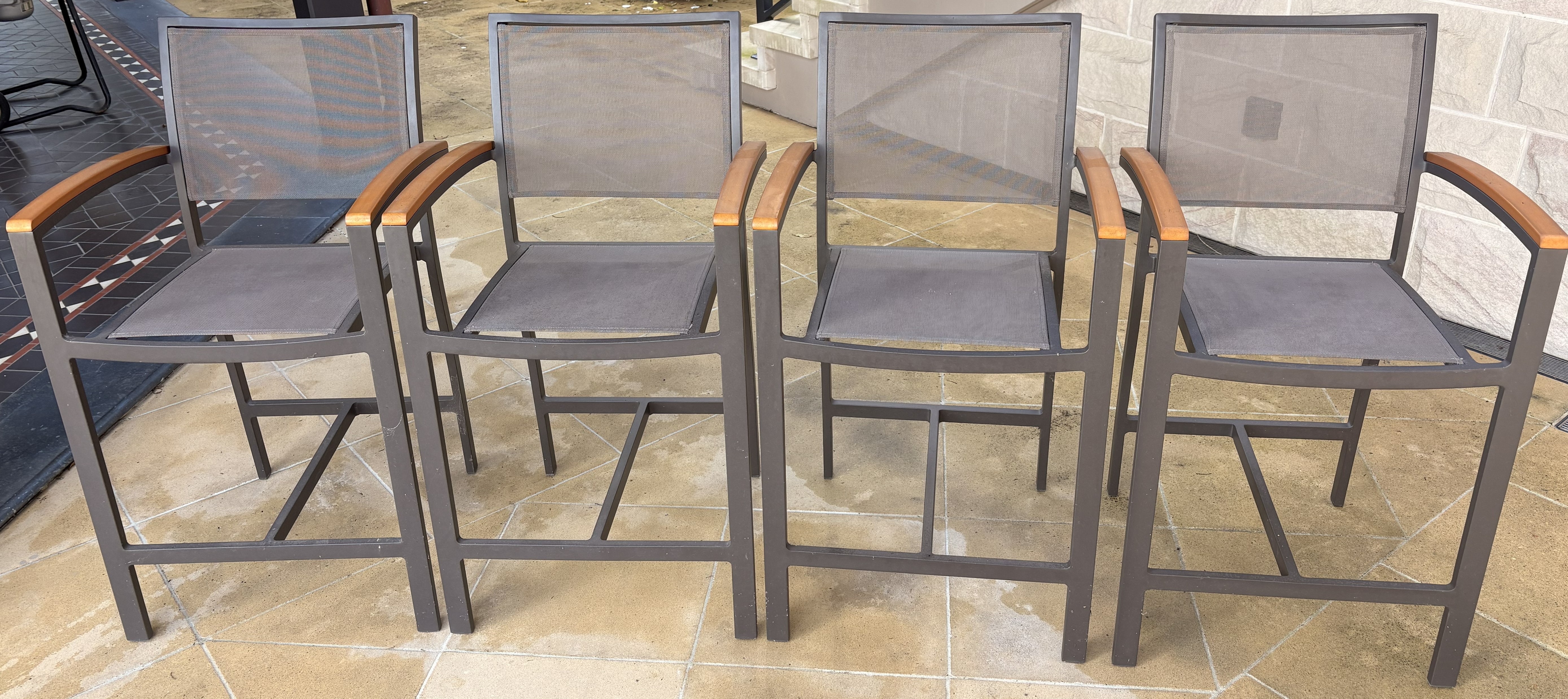 A Set Of Four Janus Et Cie 'Koko' Bar Stools