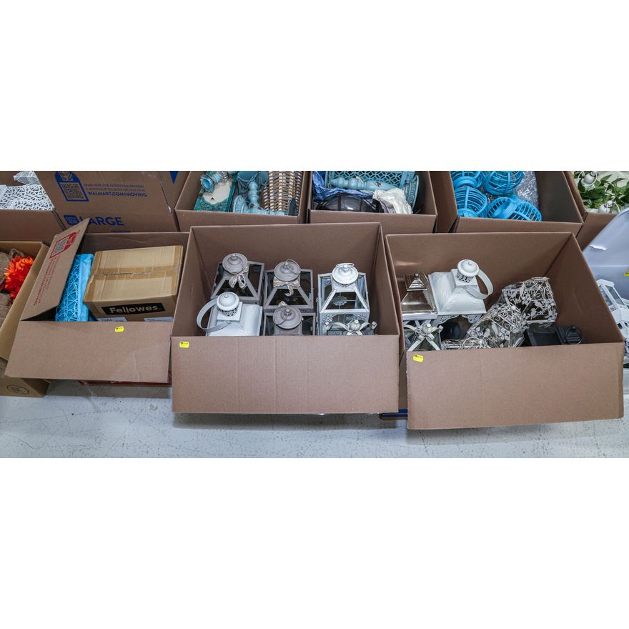 Three Boxes of Decorative Lanterns & Baskets