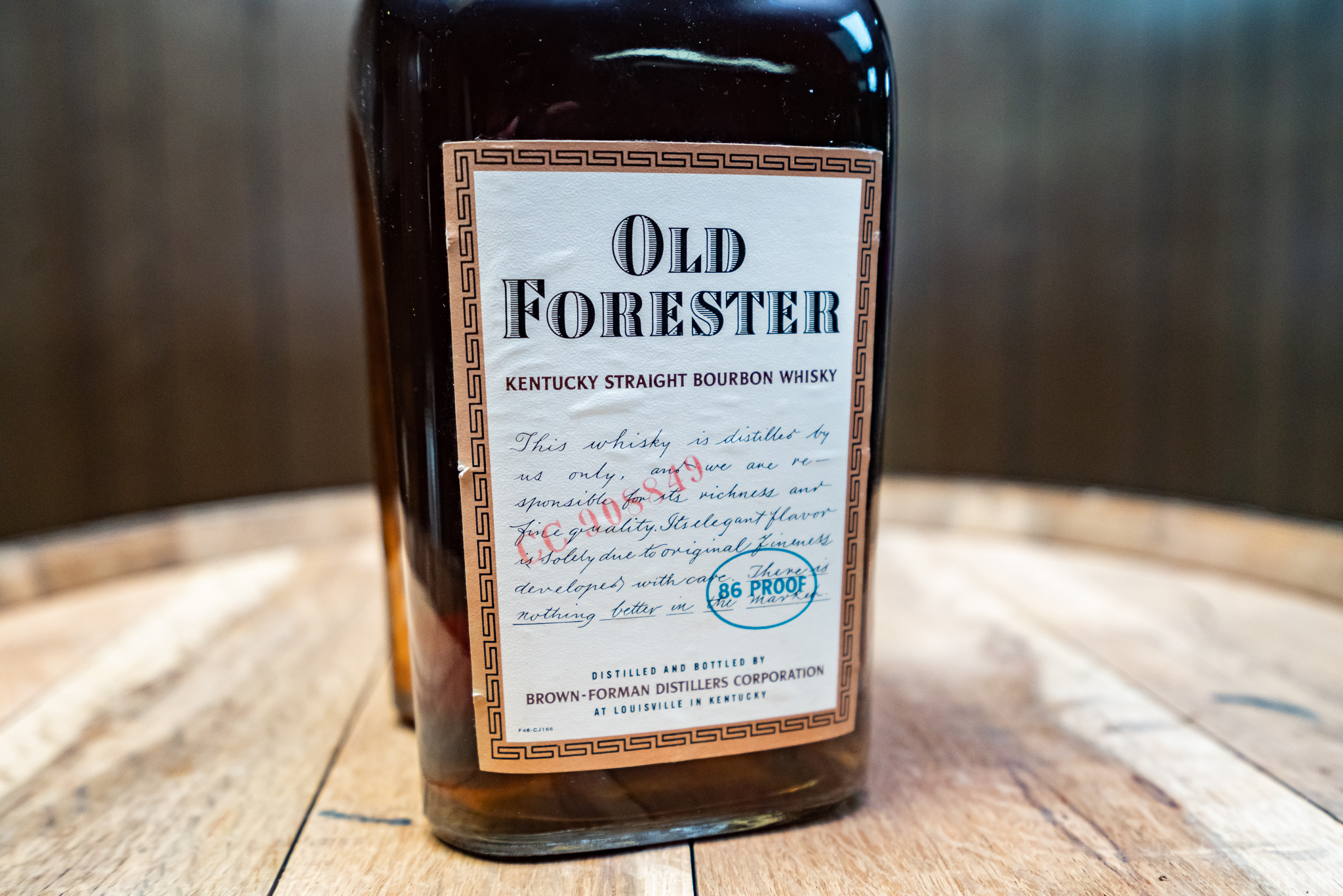 Vintage Old Forester Half Gallon of Bourbon | Harritt Group, Inc