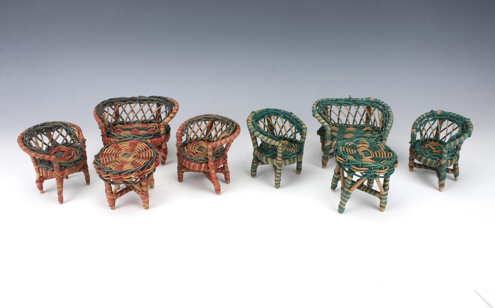 Mexican Folk Art Dollhouse Furniture, Mexican Style Outdoor Furniture