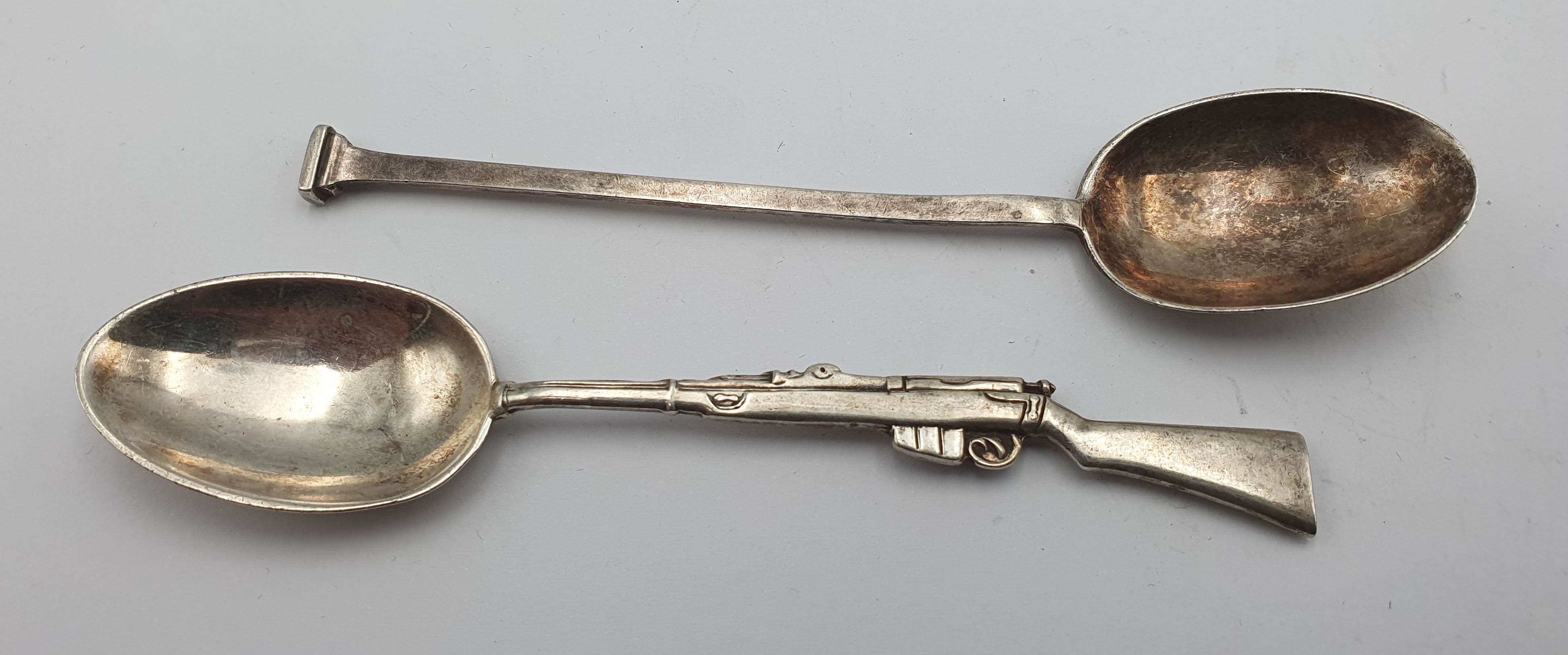 394 · TWO HALLMARKED STERLING SILVER TEASPOONS