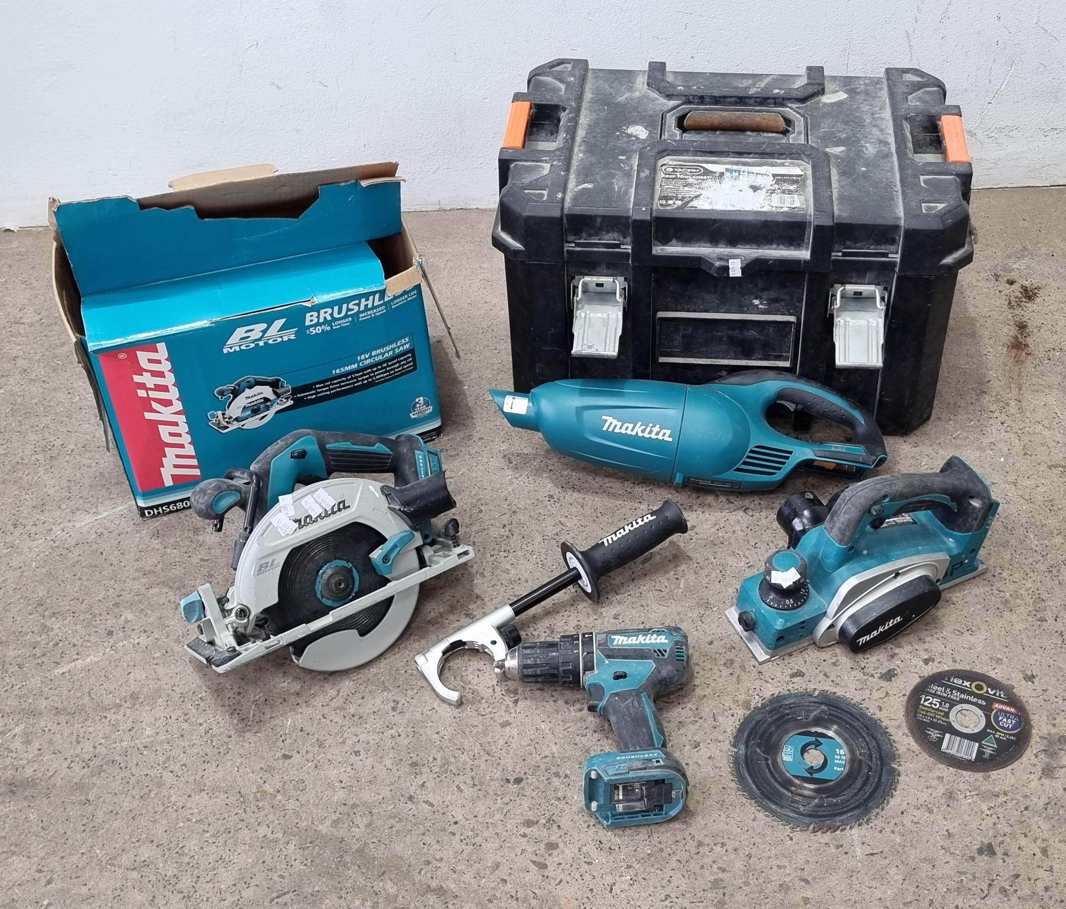 A Group Of Makita Tools