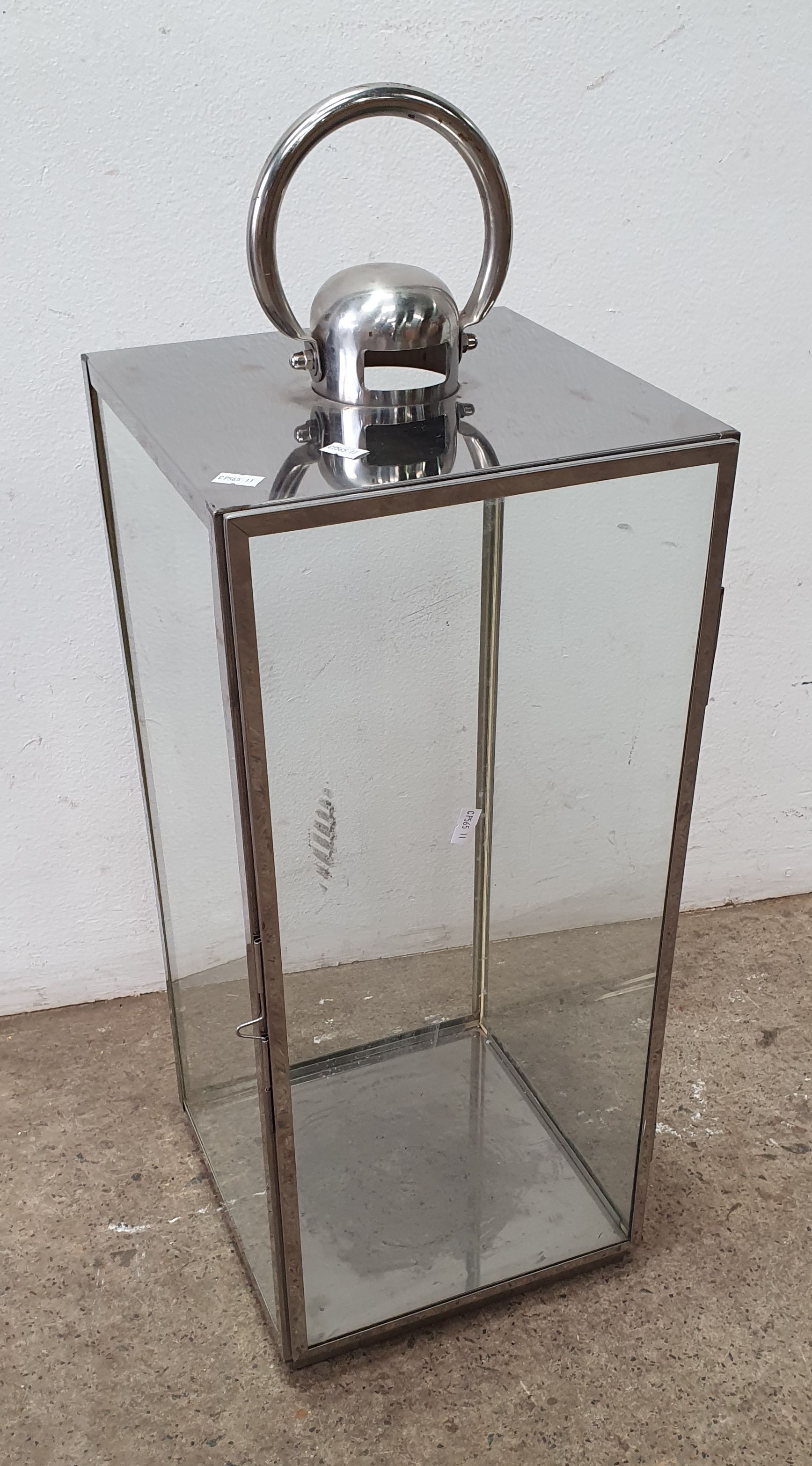 A Glass And Chrome Lantern