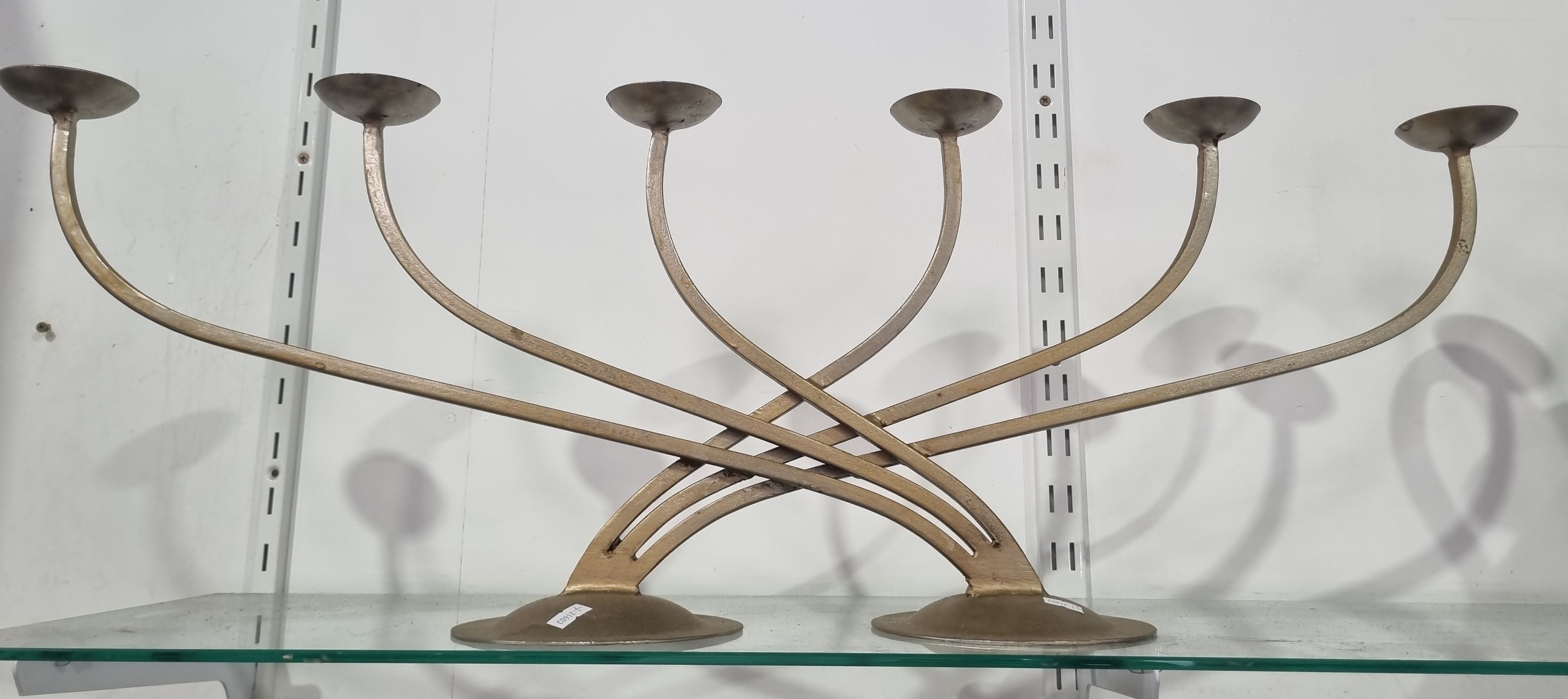 A 20th Century Metal Six Light Candelabra