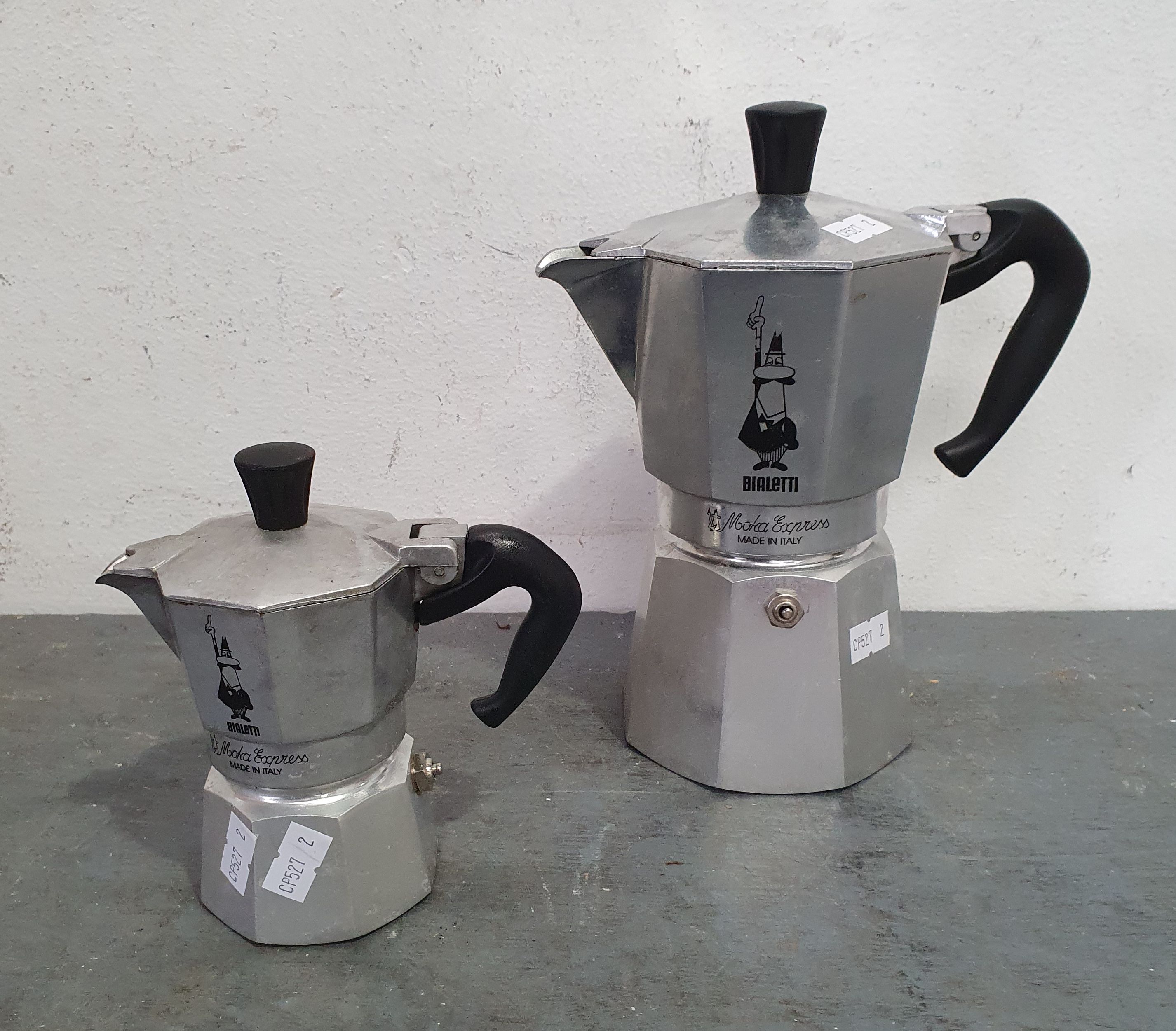 Two Bialetti Moka Express Coffee Makers
