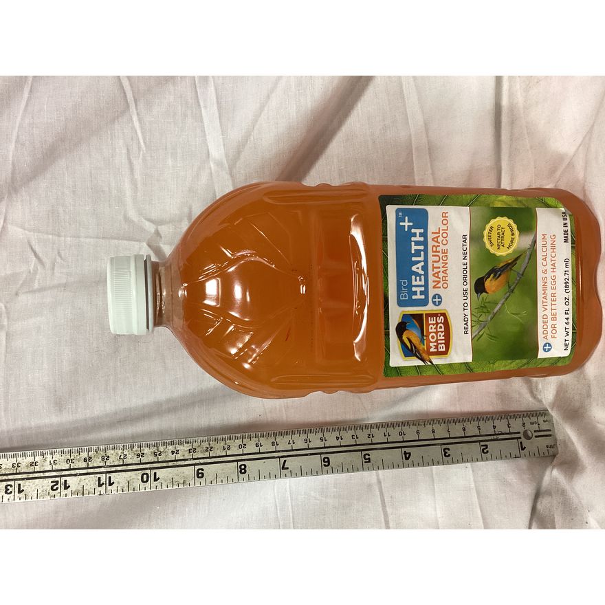 More Birds Bird Health Natural Orange Color Oriole Nectar- 64oz