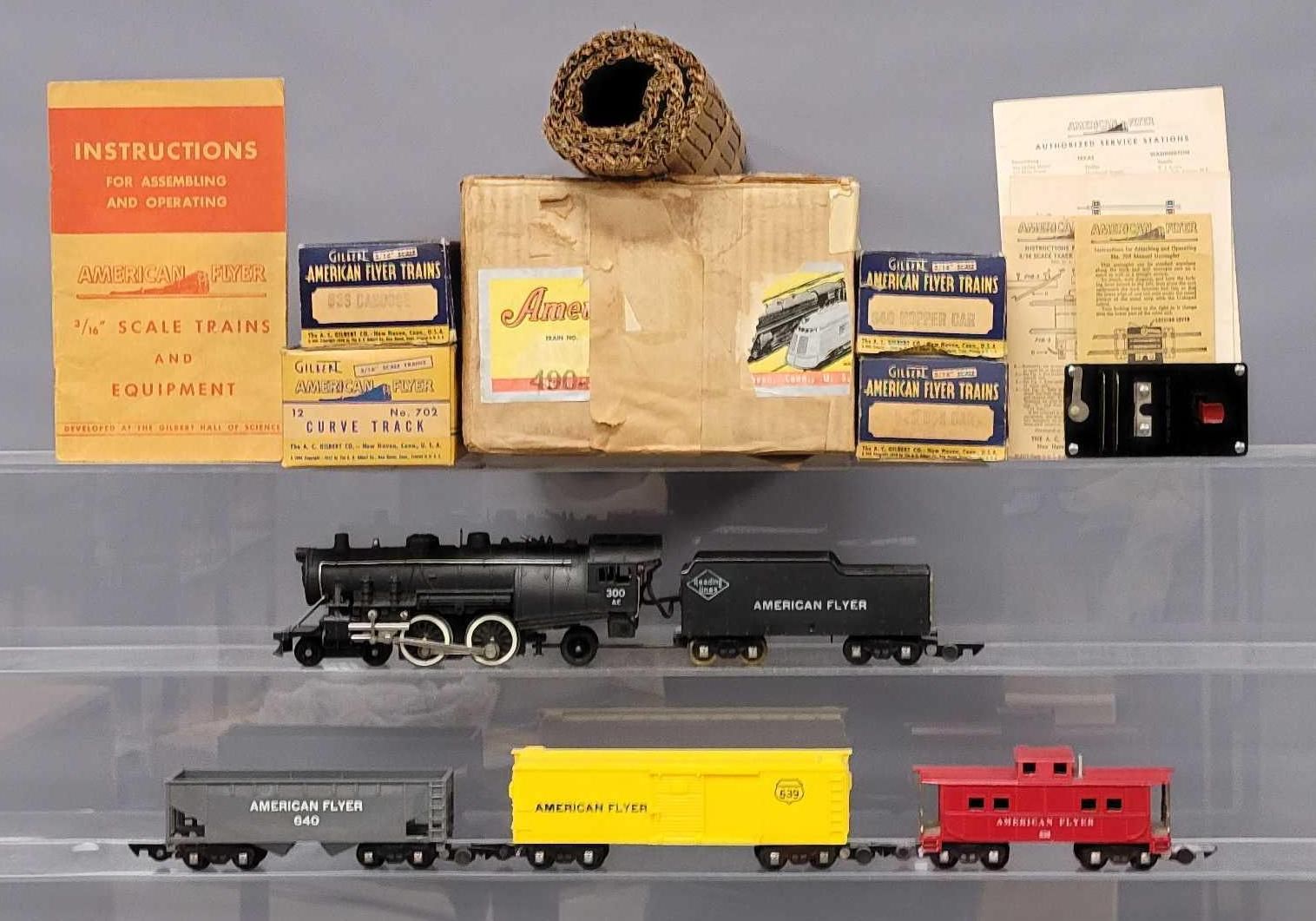 Boxed American Flyer Postwar S Gauge 490 T Steam Freight Set Toys 