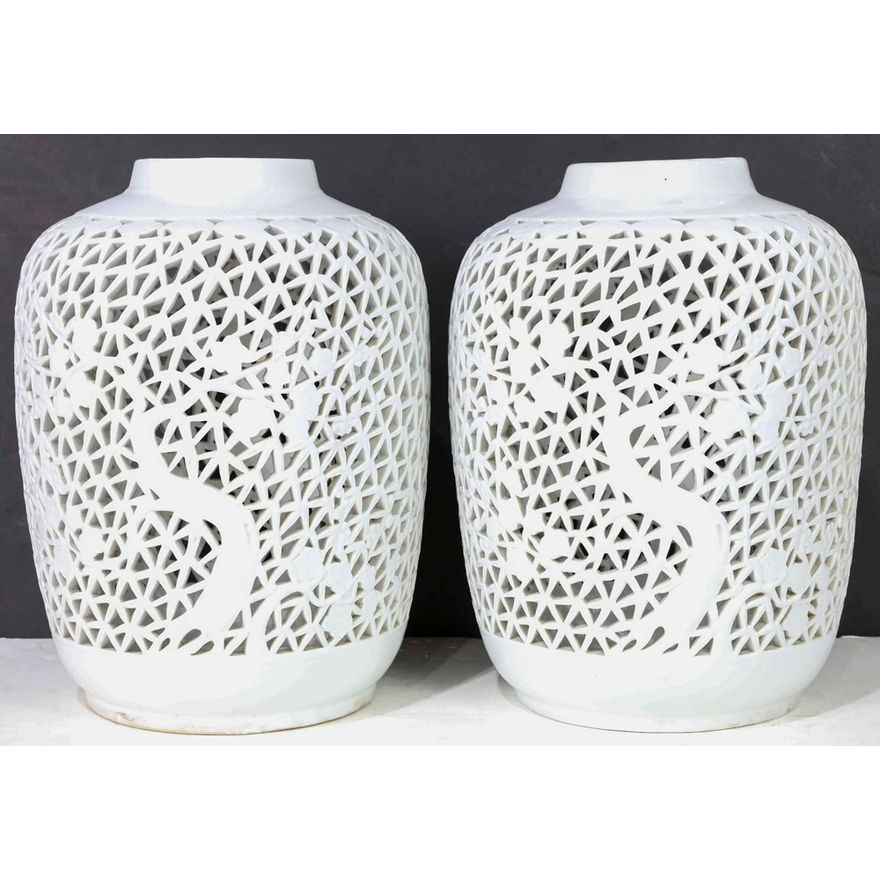 (lot of 2)  A Pair of Blanc-De-Chine Lamp Bases
