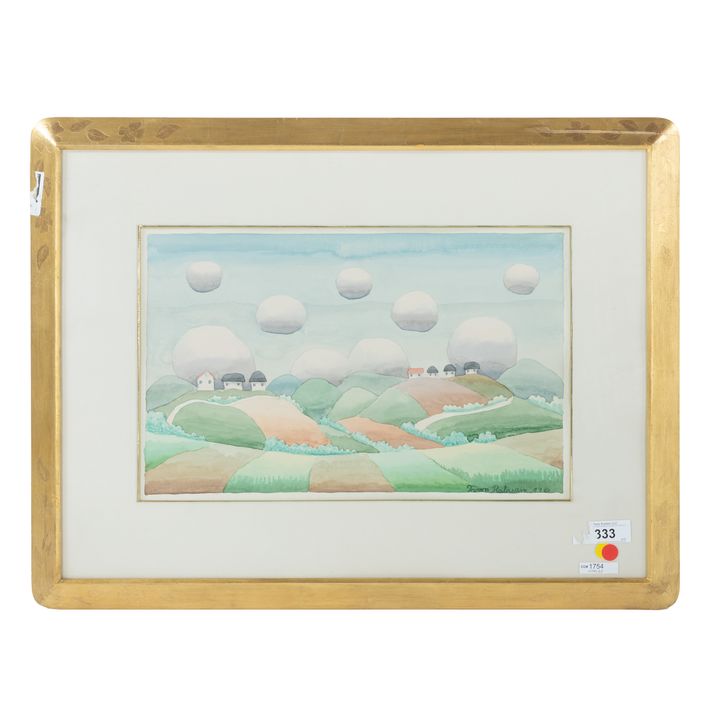 Ivan Rabuzin. "Landscape-Hills," watercolor