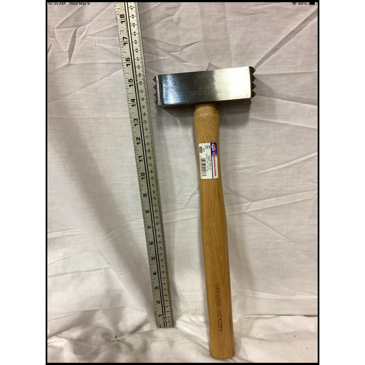 QLT 3lb Toothed Bush Hammer w/ Wooden Handle