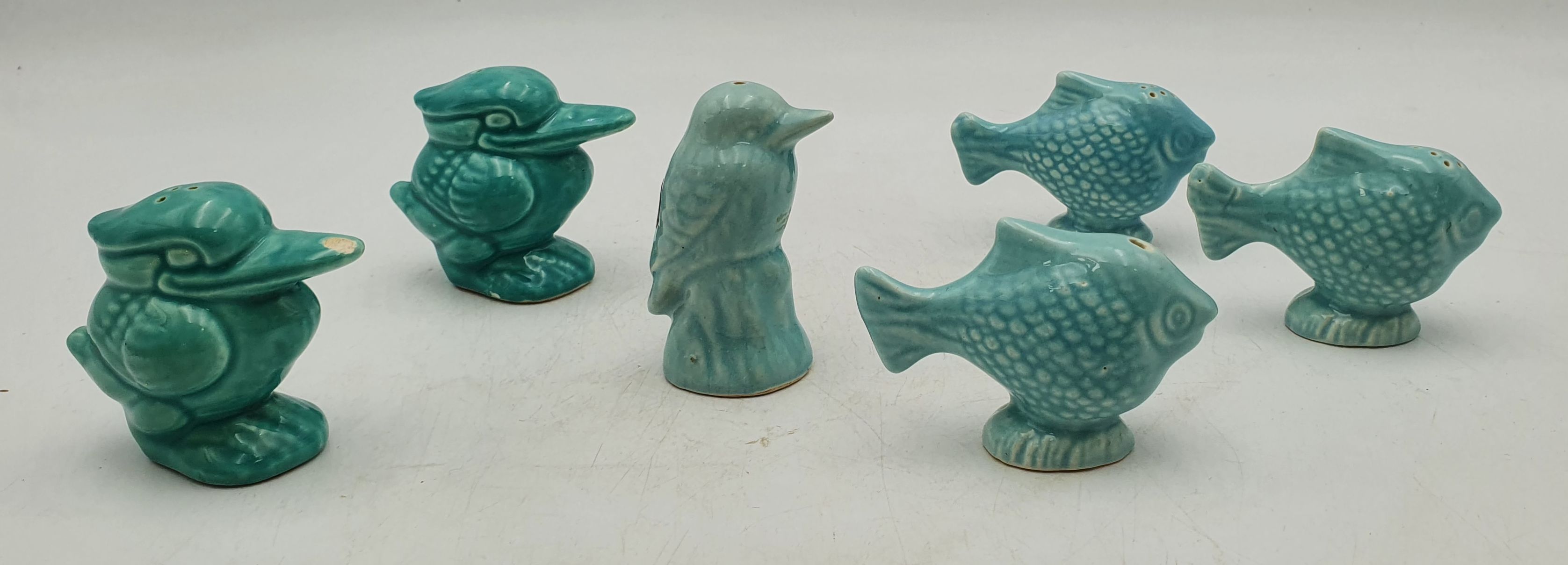 Six Mcp Pottery Salt And Pepper Shakers