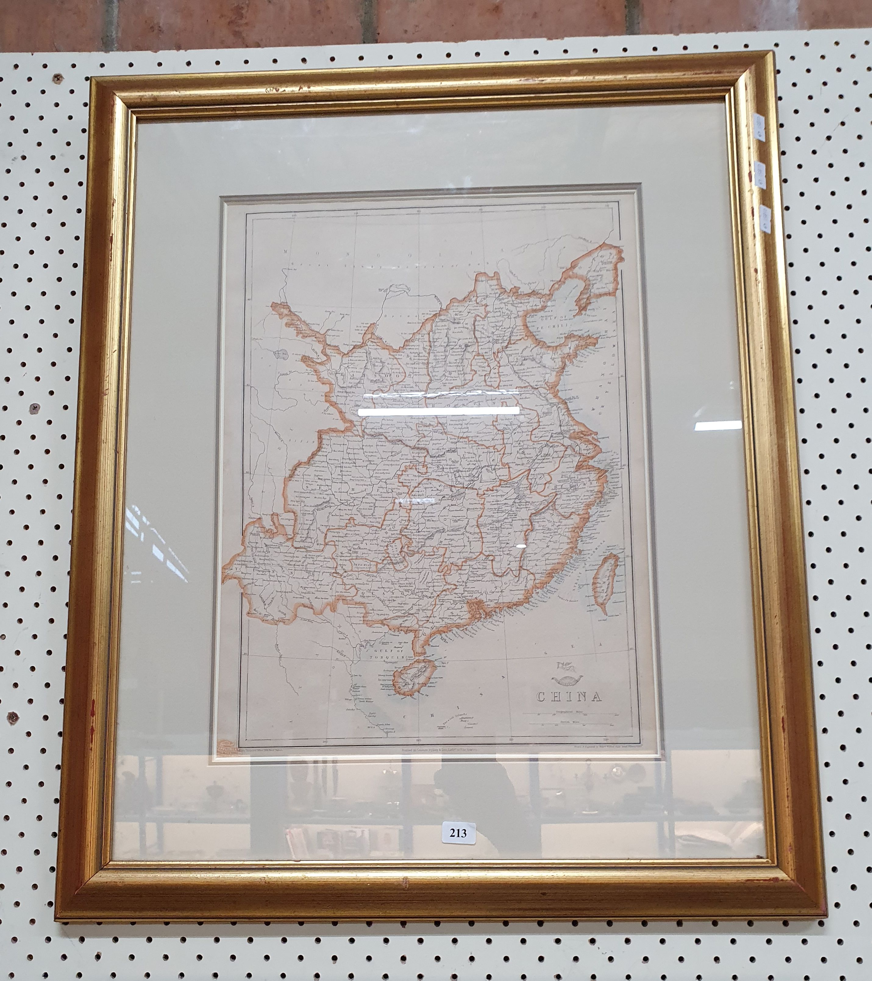213 · TWO VARIOUS FRAMED MAPS
