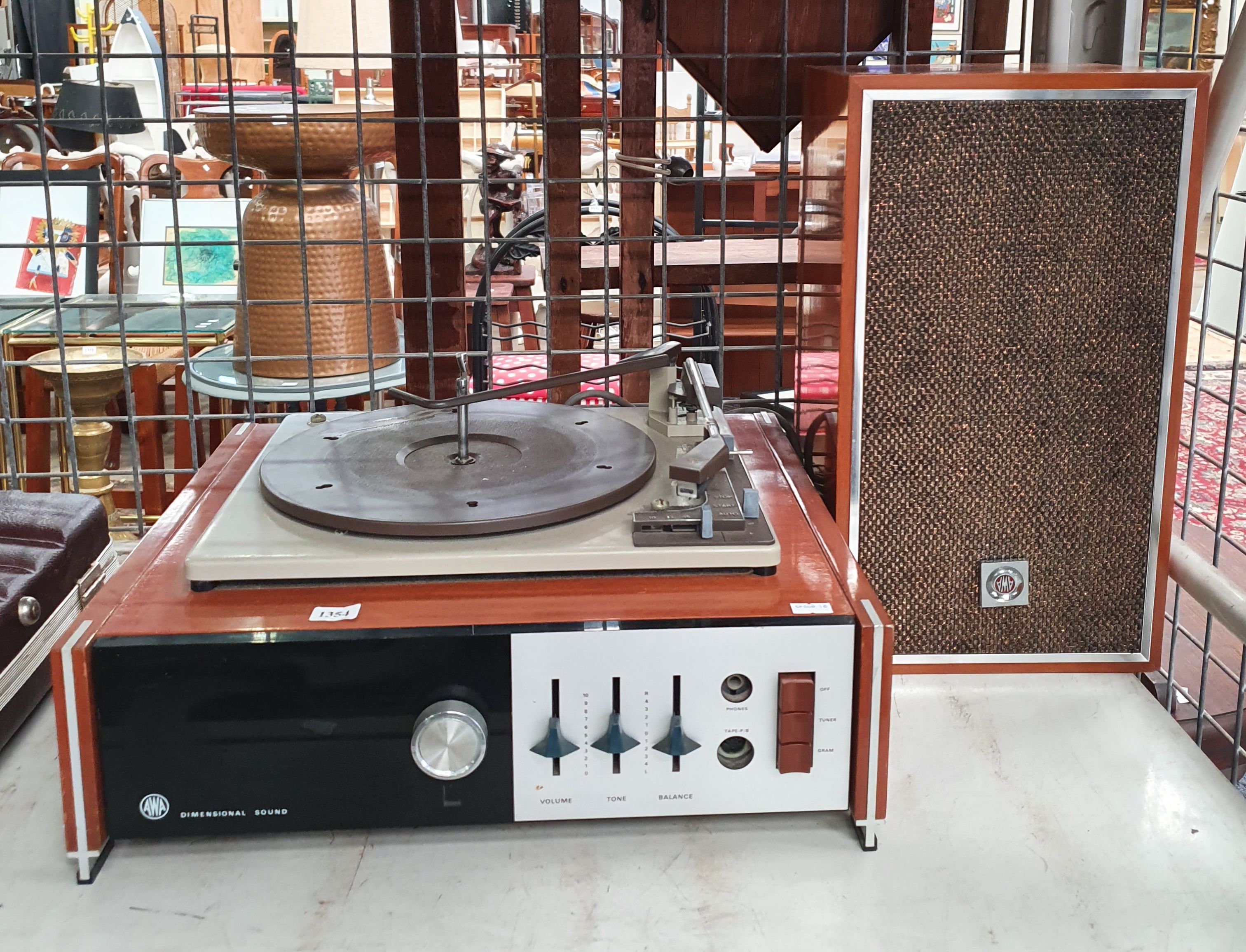 A RARE VINTAGE AWA TURNTABLE