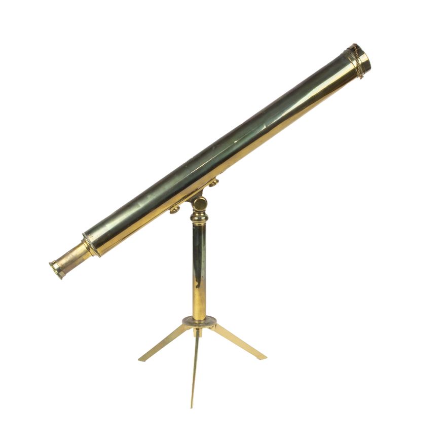An English brass telescope, engraved 'Ramsden London'