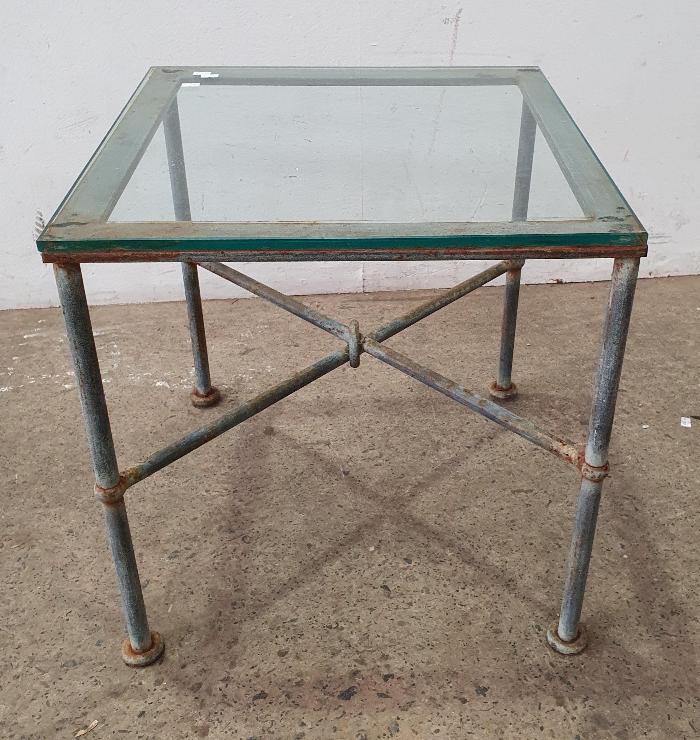 An Industrial Metal Based Side Table