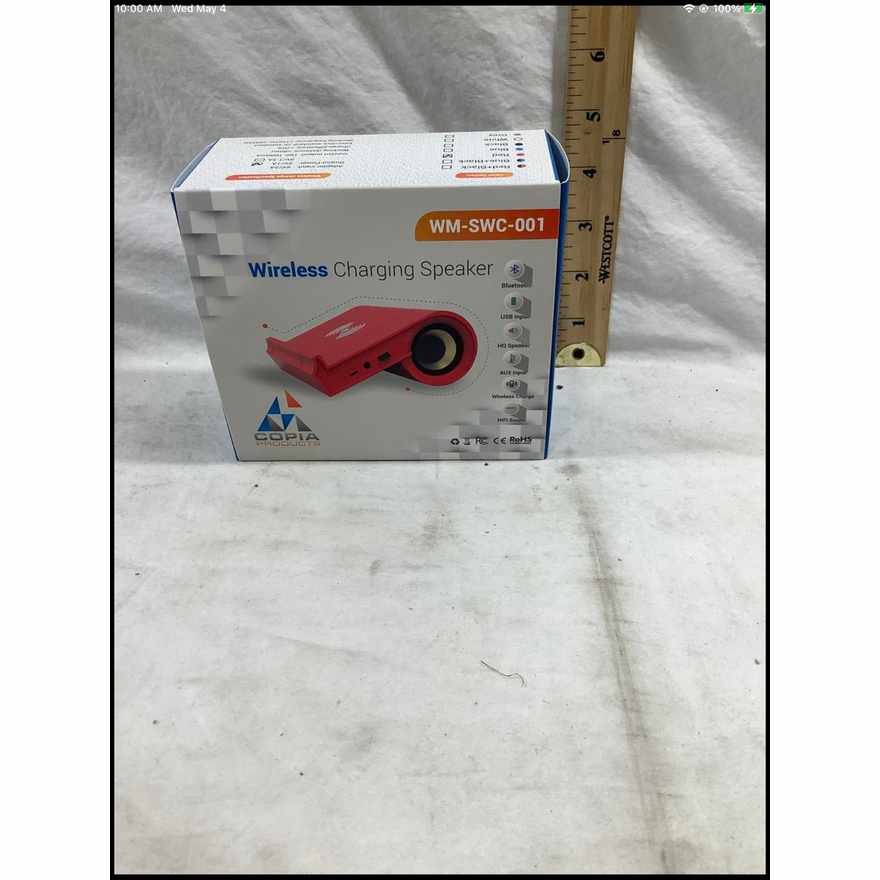 Copia Products Wireless Charging Speaker Bluetooth, USB Input, Speaker, AUX Input, Wireless Charge