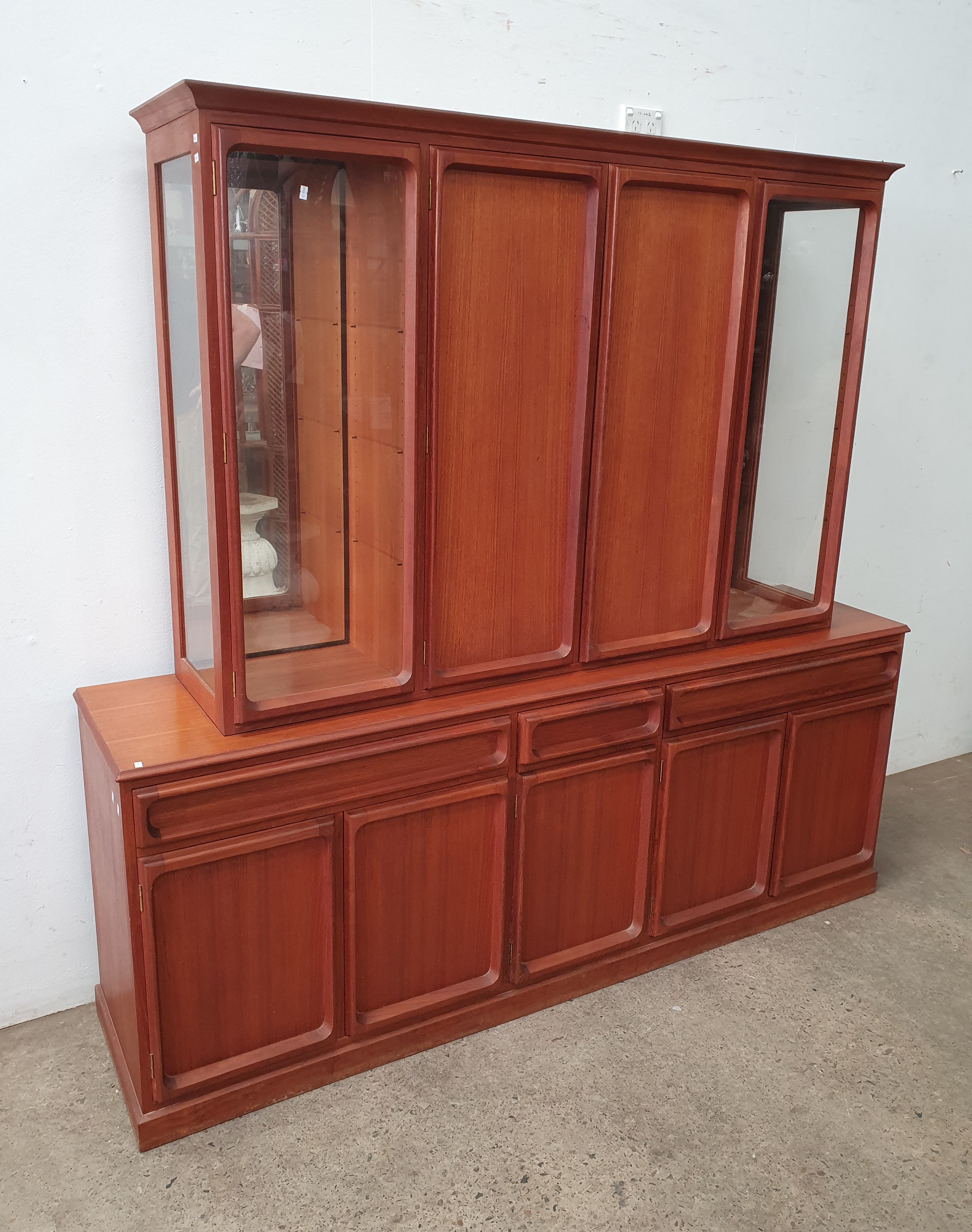 A Mid Century Wall Unit/Buffet Hutch