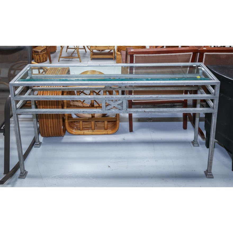 Neoclassical Style Iron Sofa Table