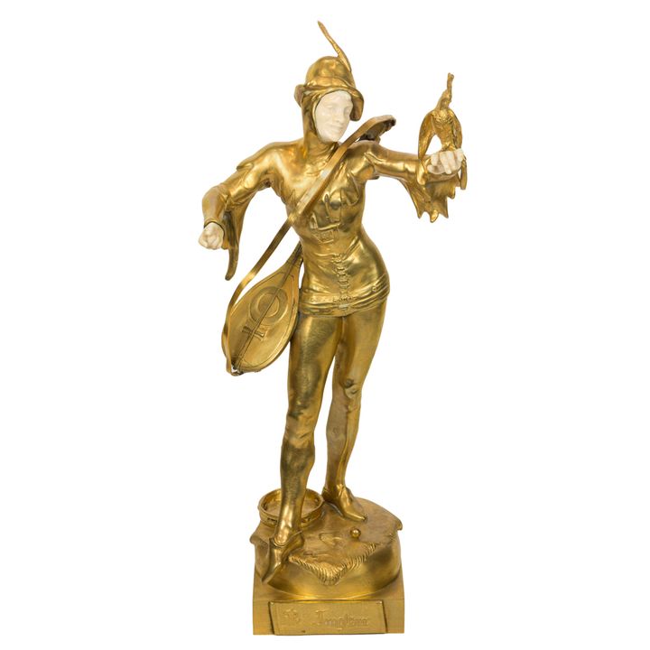 A French gilt bronze figure of Le Jongleur after a model by Maurice Constant
