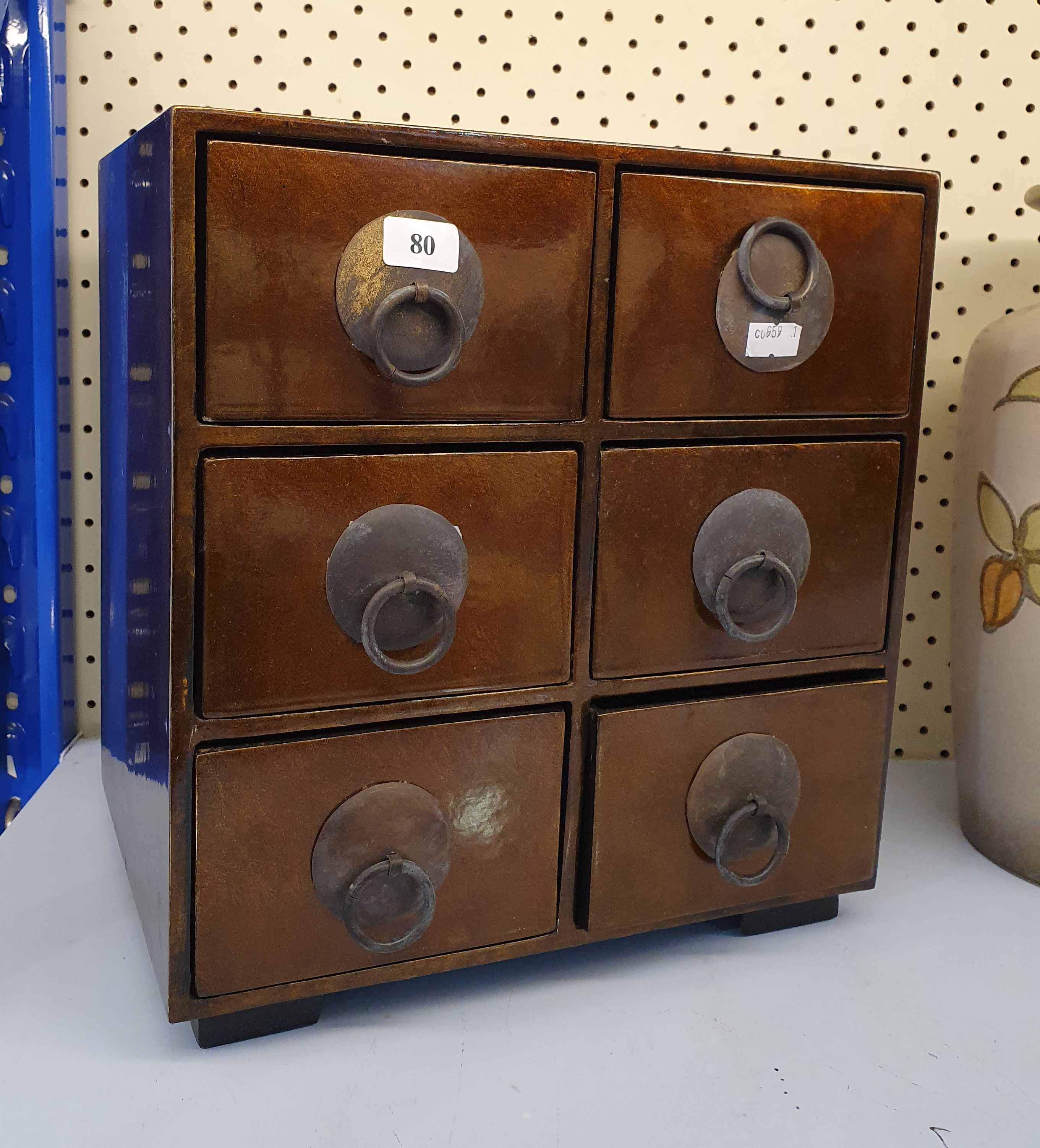 A Lacquer Chest Of Six Drawers
