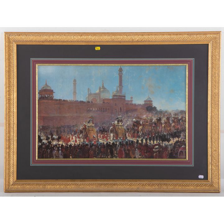 Framed Poster of a Procession in an Indian City