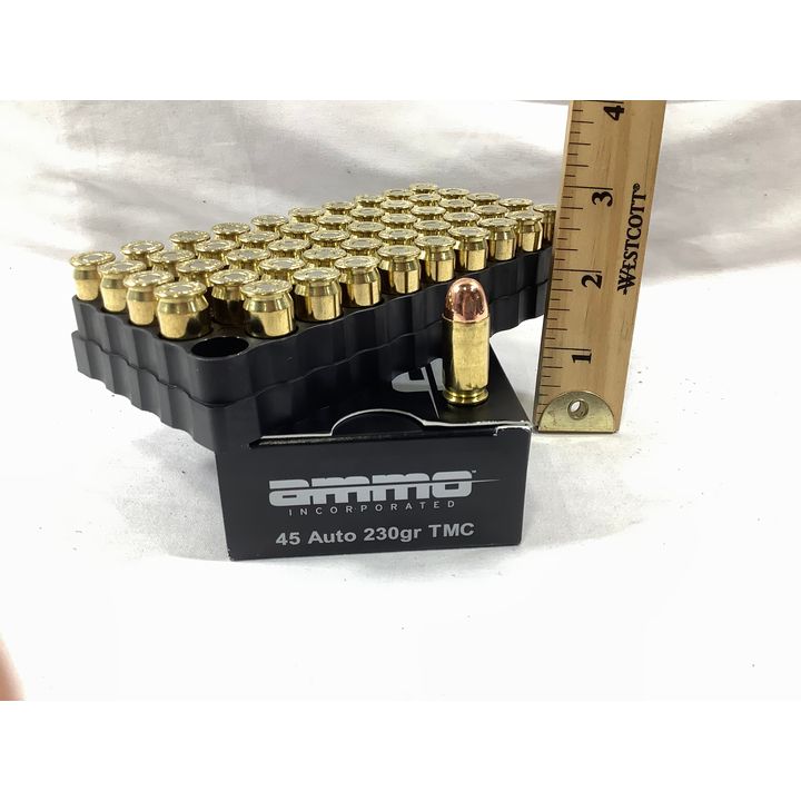 50rd Ammo Incorporated 45 Auto Full Metal Jacket 230 Grain