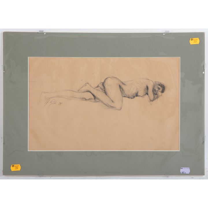 Nathaniel K. Gibbs. Nude Study, graphite