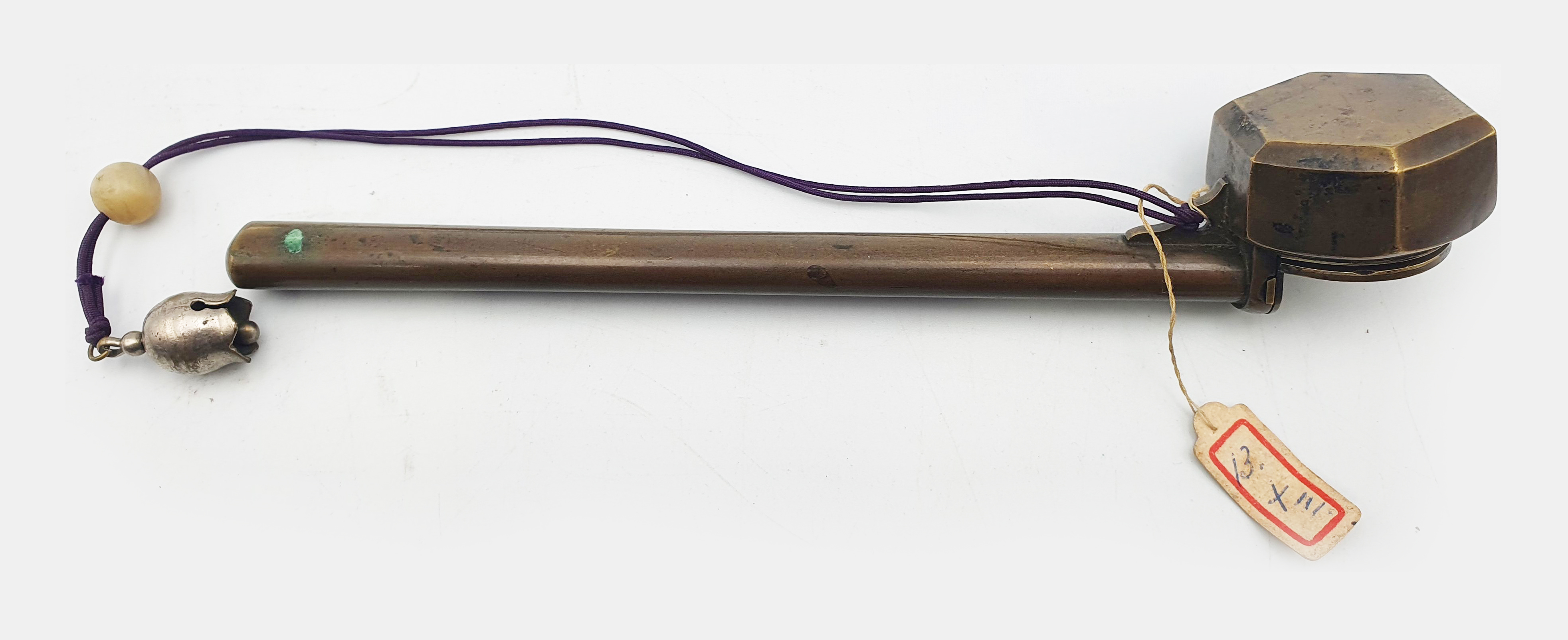 578 · A JAPANESE TAISHO PERIOD BRASS SCHOLARS YATATE
