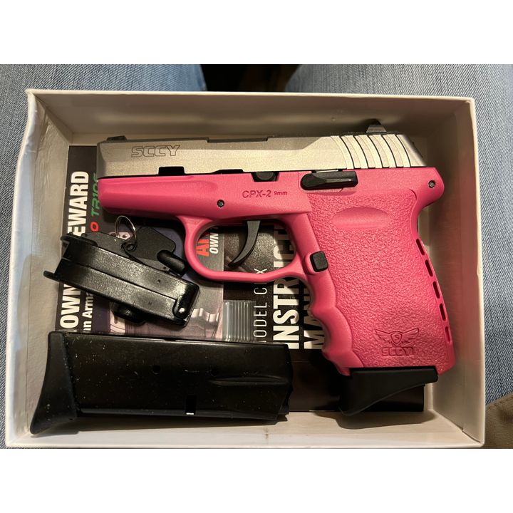 Sccy CPX-2TTPK Stainless Steel/Pink 9mm Semi-Automatic Pistol - NO Safety
