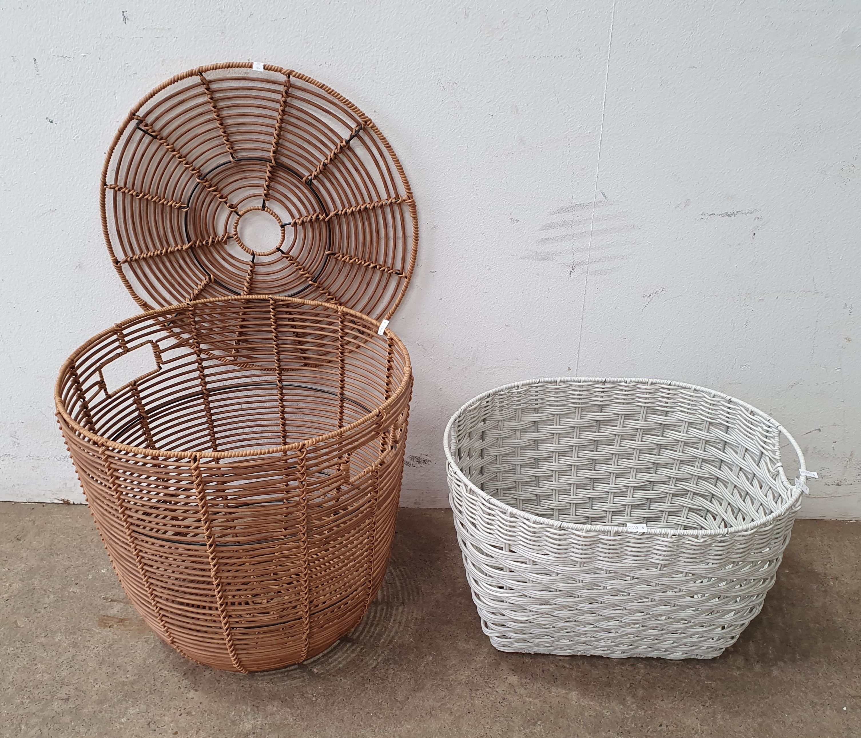 A Pair Of Cane Baskets