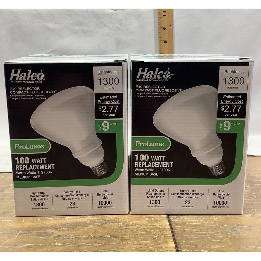 (2) Halco 100W Replacement Warm White Bulb