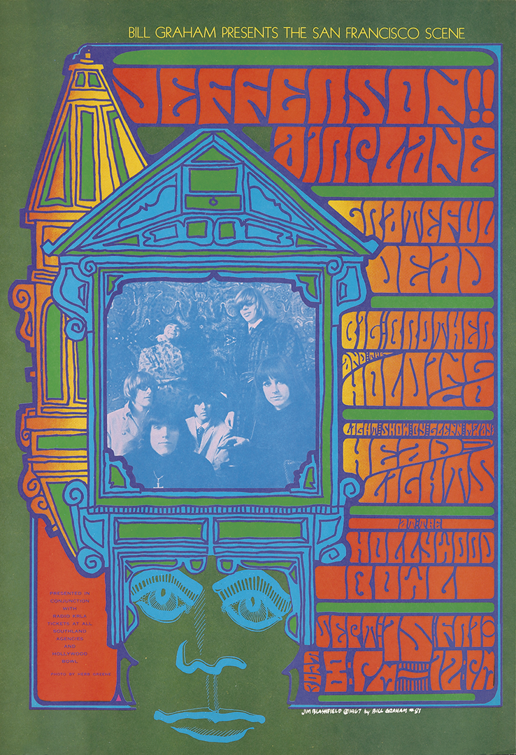 Jefferson Airplane & Grateful Dead Concert 1967 18X24 Poster Free Shipping 