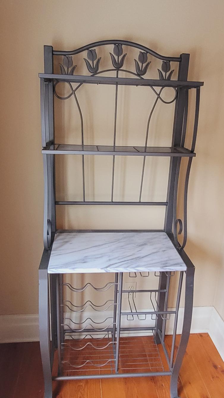 BAKERS RACK WITH MARBLE TOP | Estate Sales Niagara