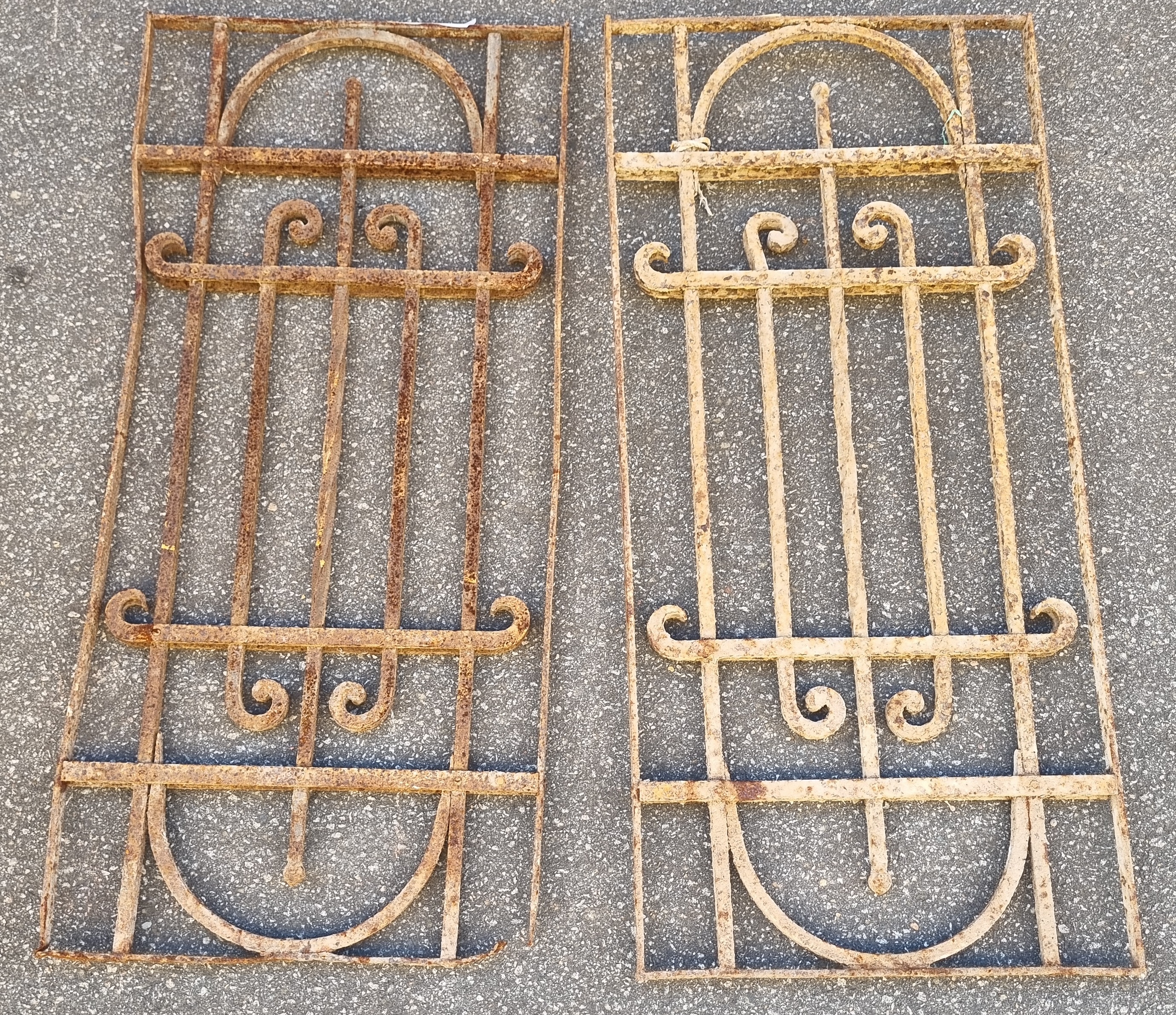 A Pair Of Decorative Wrought Iron Panels