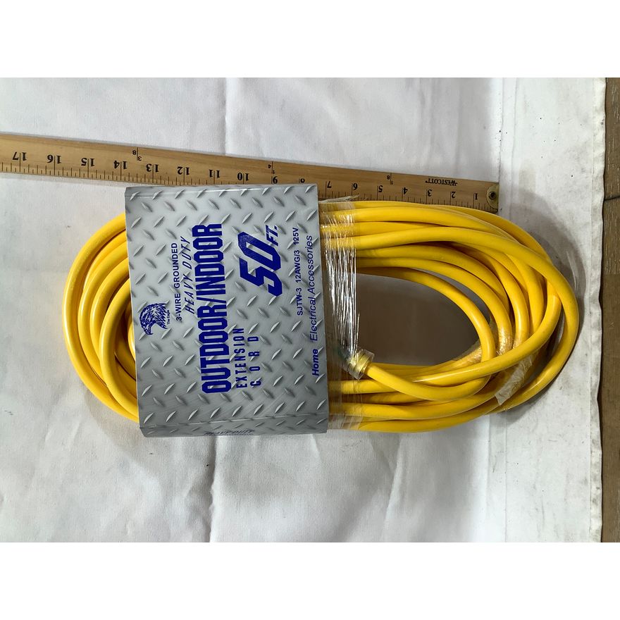 The Eagle 3-Wire Grounded Heavy Duty Indoor/Outdoor 50' Extension Cord 12AWG/3