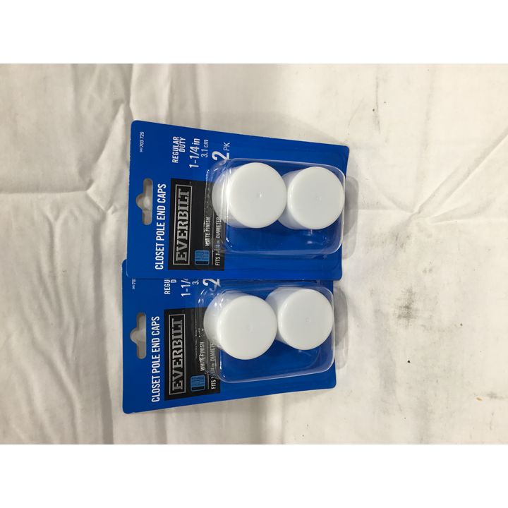 Buying (2) 2pk Everbilt White Closet Pole End Caps 1-/4in