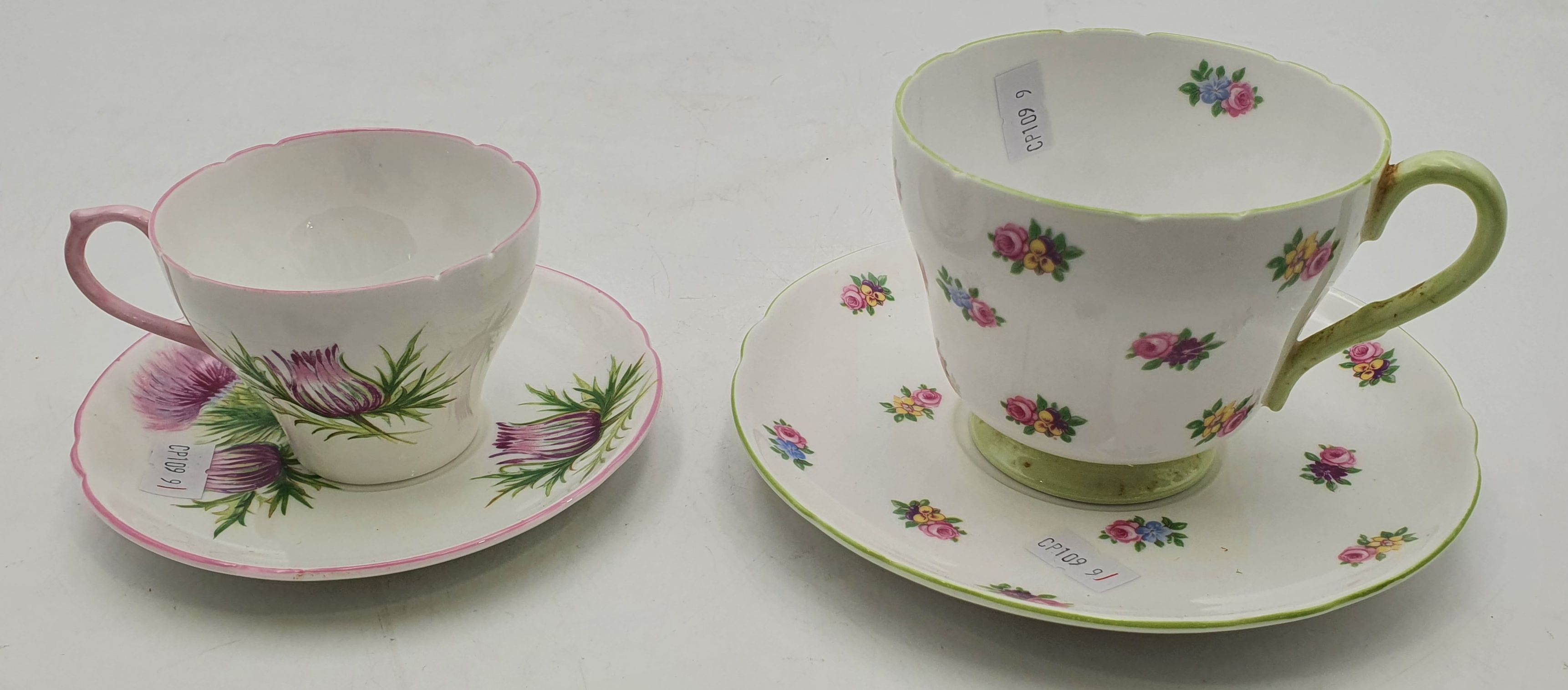 692 · A SHELLEY FINE BONE CHINA TEA DUO