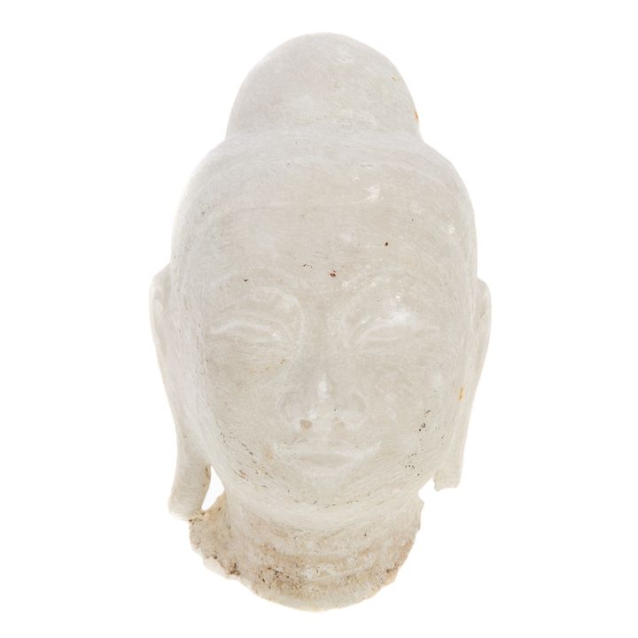 Chinese Carved Marble Buddha Head
