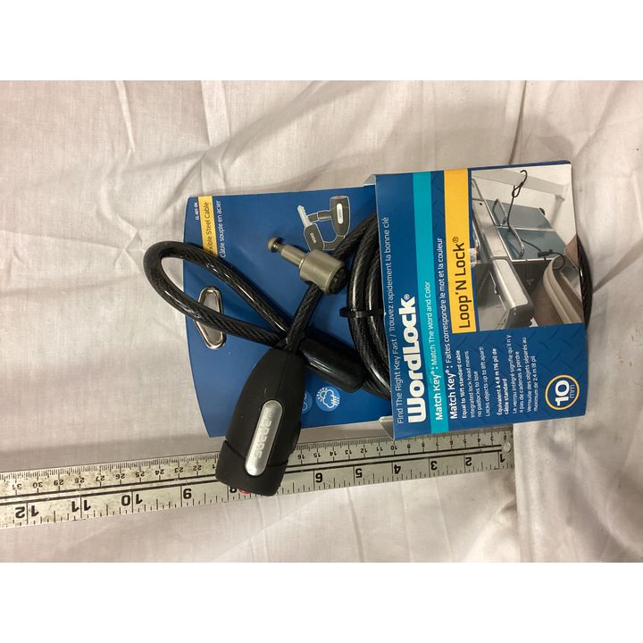 Word Lock Loop N Lock Match Key- 8ft Flexible Steel Cable